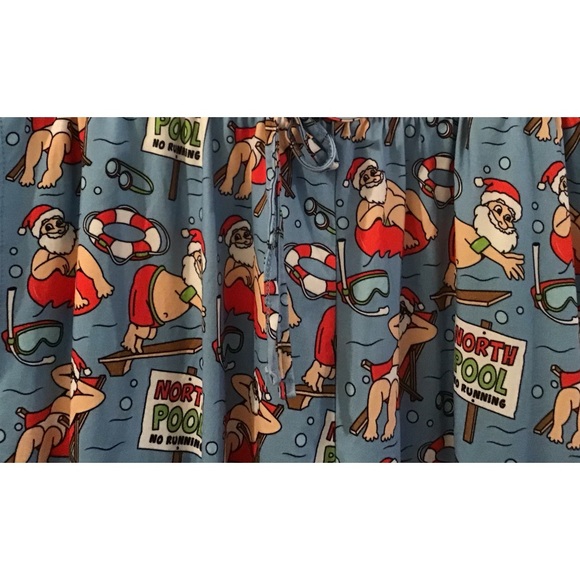 Main and Local Santa in the Swimming Pool Pajama/Lounge Pants Size M - Picture 2 of 5
